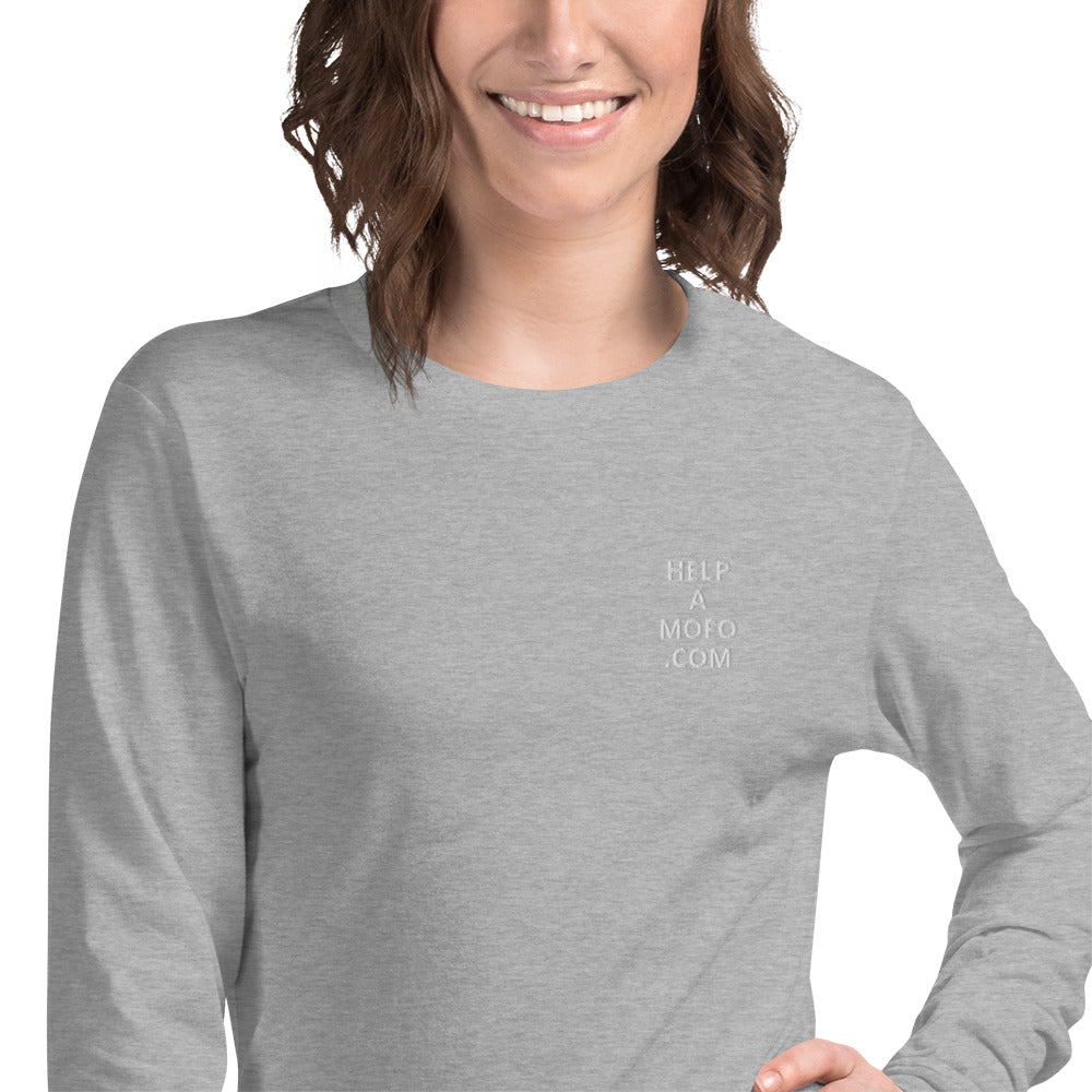 Embroidered Unisex Long Sleeve Tee