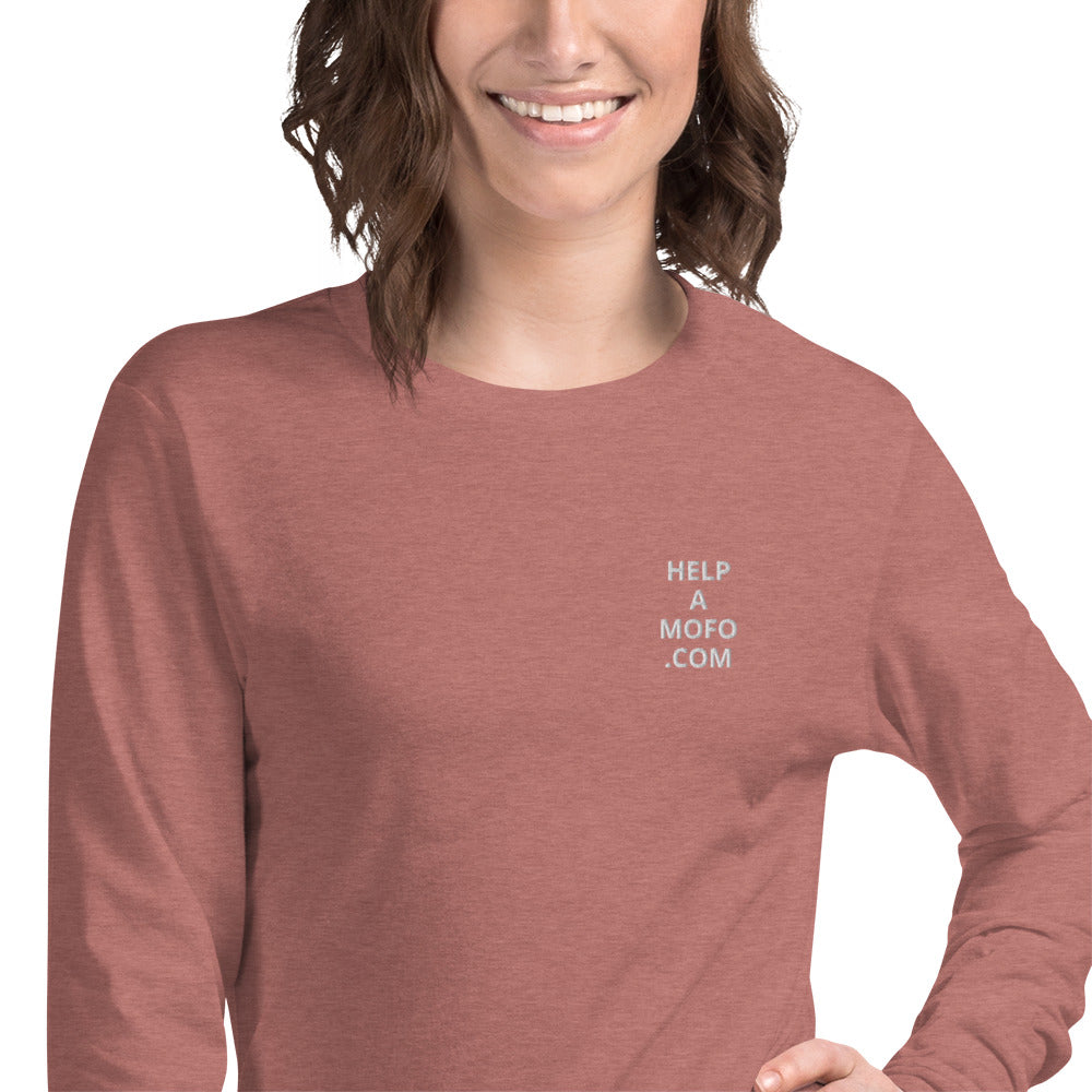 Embroidered Unisex Long Sleeve Tee