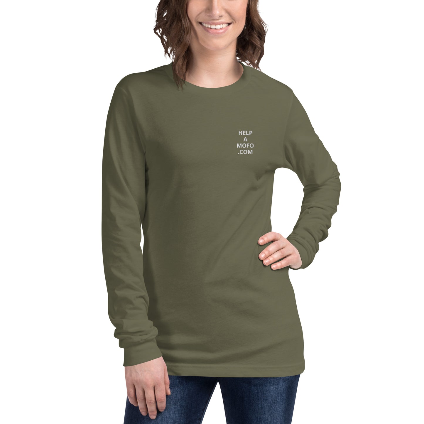 Embroidered Unisex Long Sleeve Tee