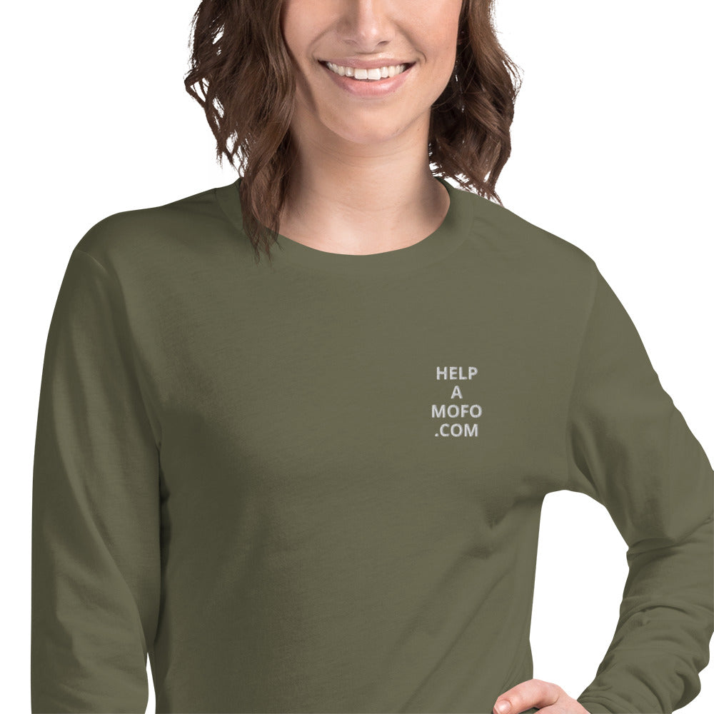 Embroidered Unisex Long Sleeve Tee