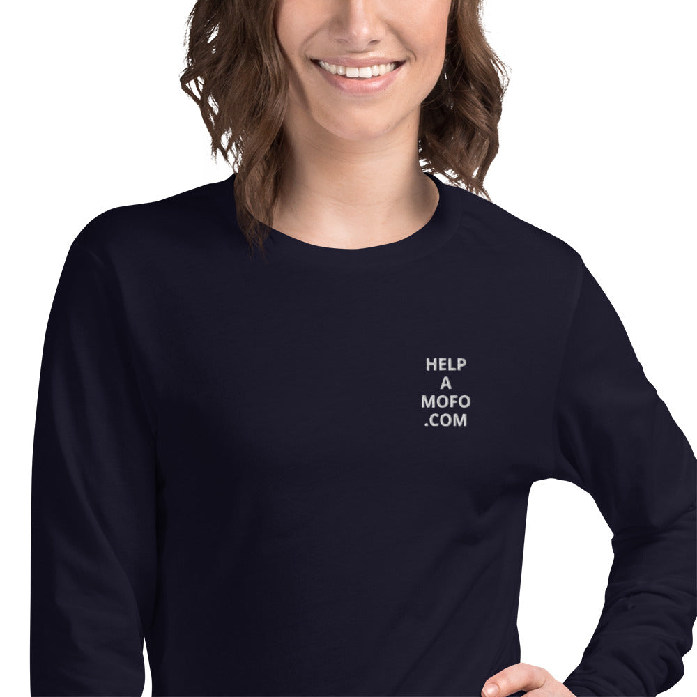 Embroidered Unisex Long Sleeve Tee