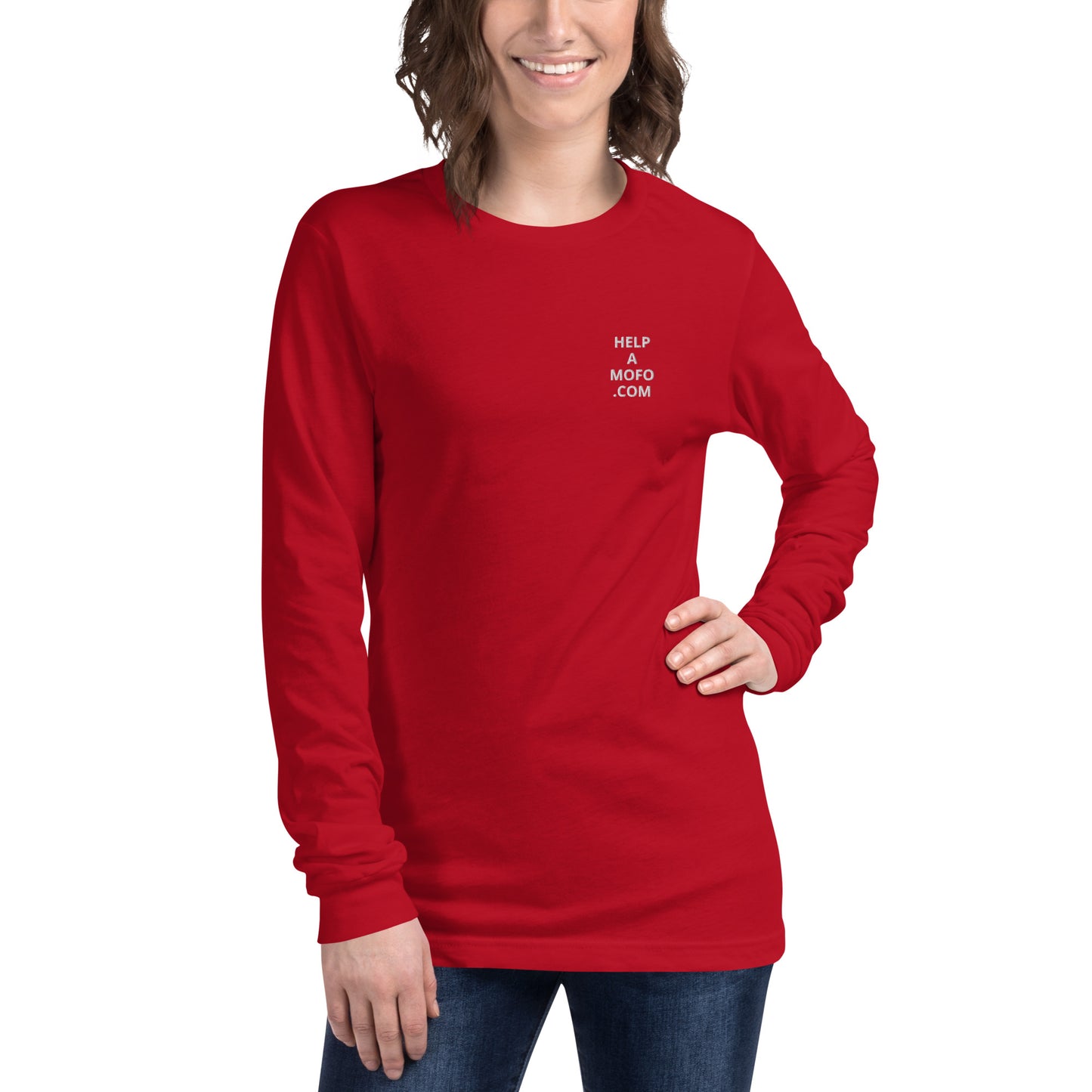 Embroidered Unisex Long Sleeve Tee