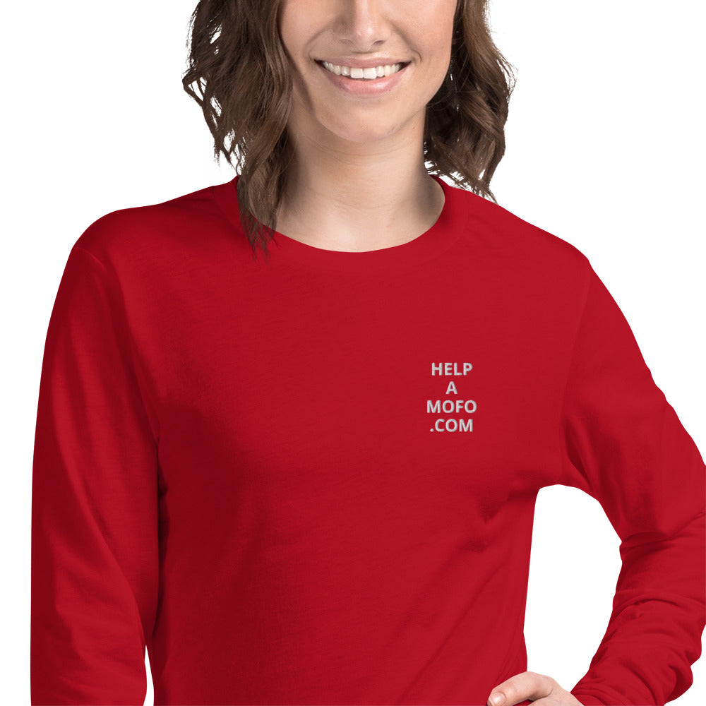 Embroidered Unisex Long Sleeve Tee