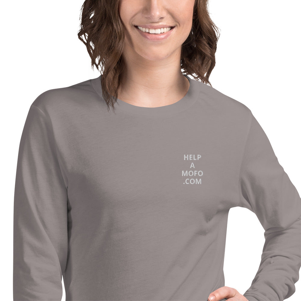 Embroidered Unisex Long Sleeve Tee