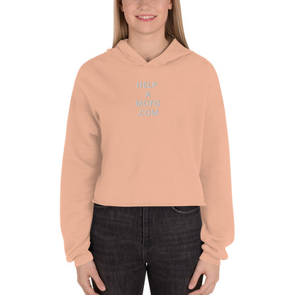 Embordered Crop Top Hoodie